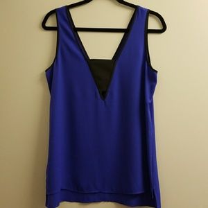 Express Blue and Black Cutout Tank - M